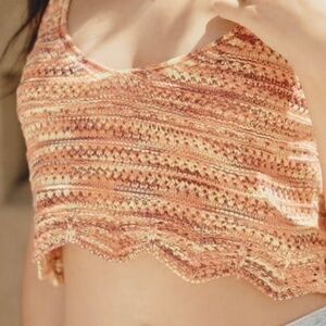 Olivaceous women's V-neck detail thick knit tank